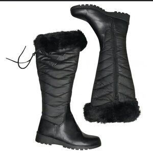 G.H Bass Faux Fur womens boots Size7.5 M Black
